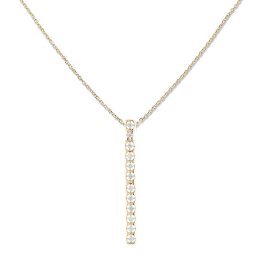 The Sloane Pendant - Carat Couture Diamond Gold Stick Pendant