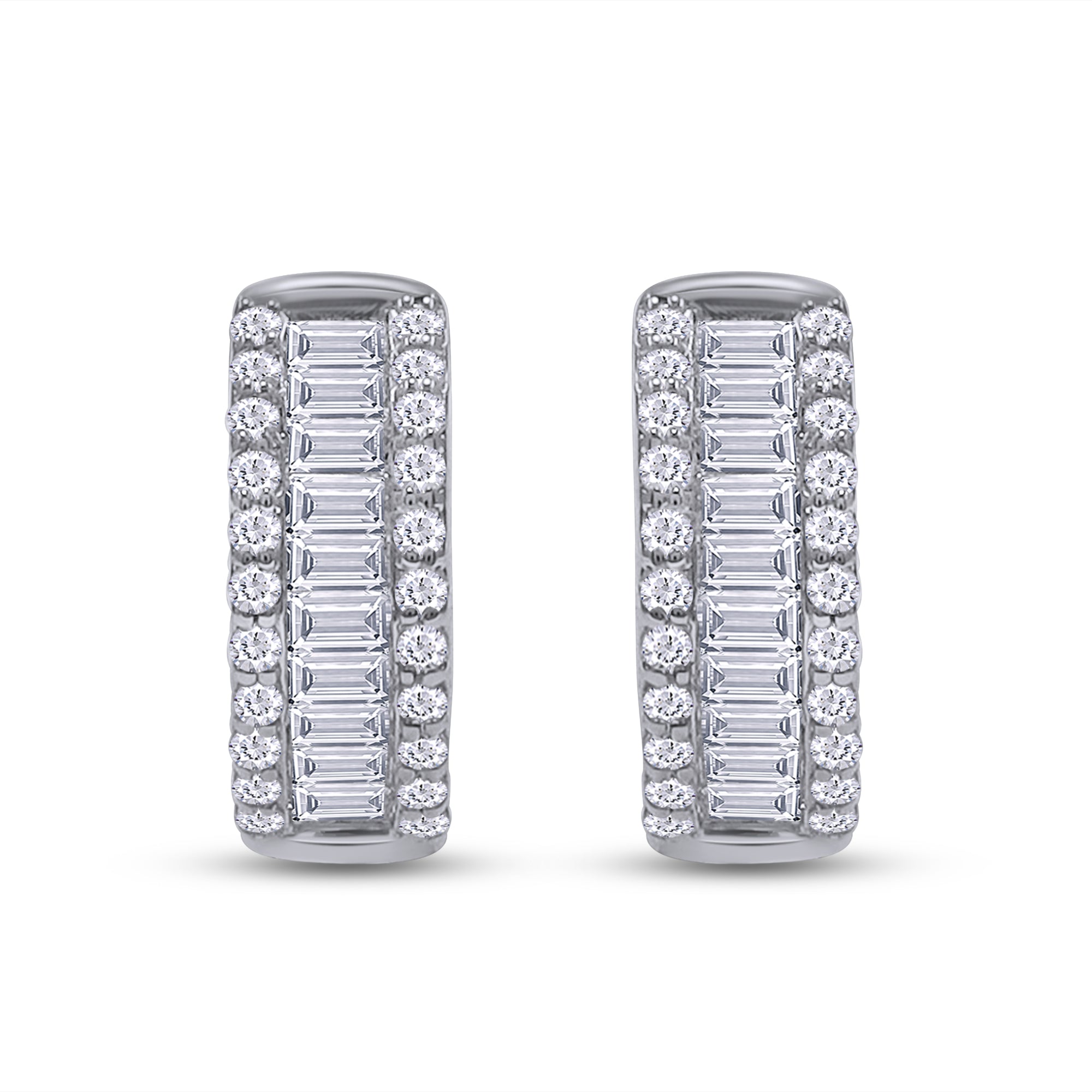 The Madison Huggie Earrings - 14K Gold Vermeil or Premium Sterling Silver with Lab-Grown Diamond Earrings