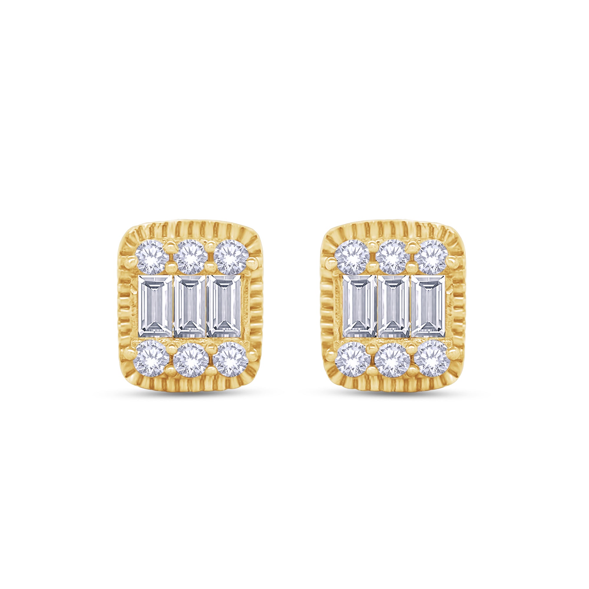 The Natalie Stud Earrings - 14K Gold Vermeil or Premium Sterling Silver with Lab-Grown Diamond Earrings