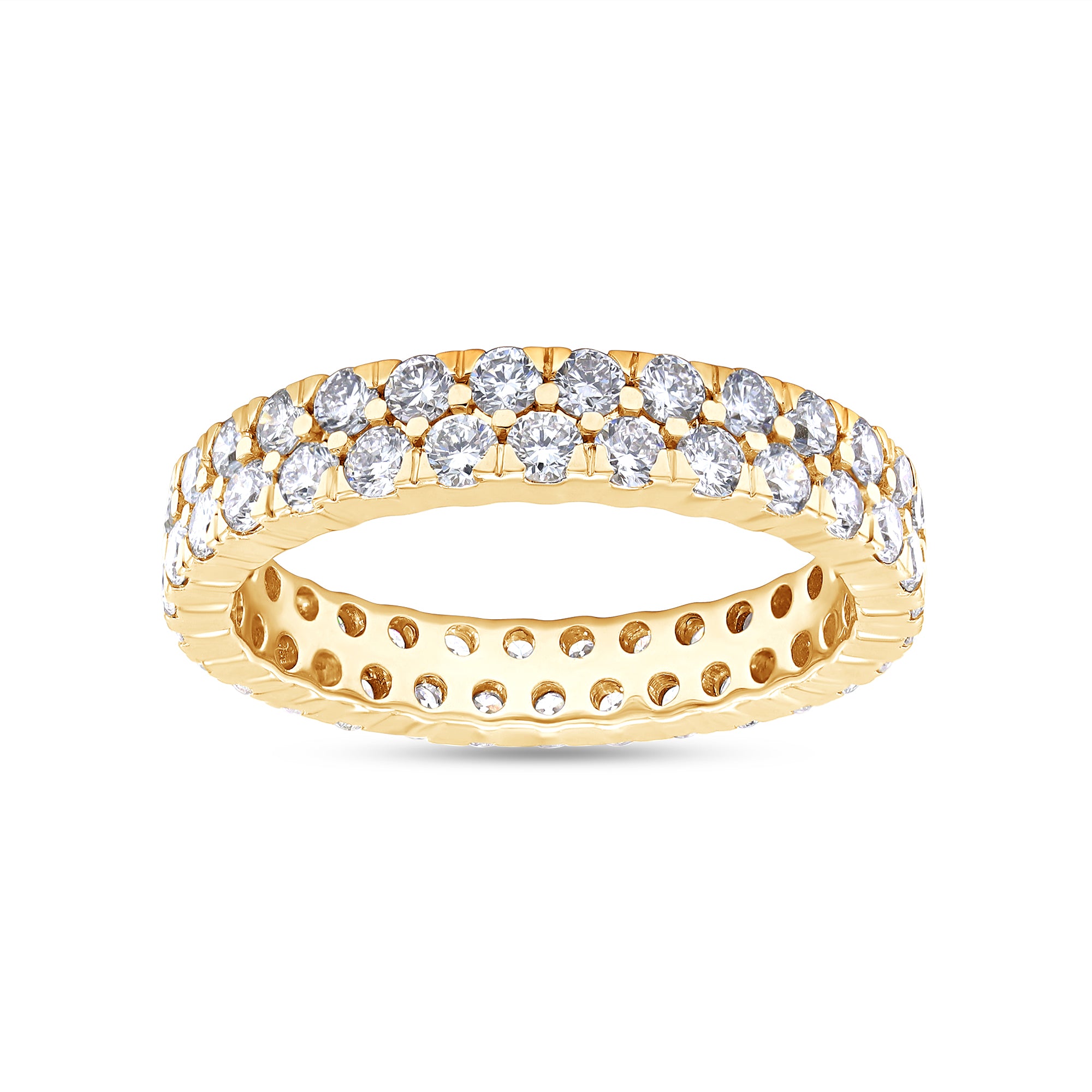 The Hannah Band Ring - 14K Solid Gold with Lab-Grown Diamond