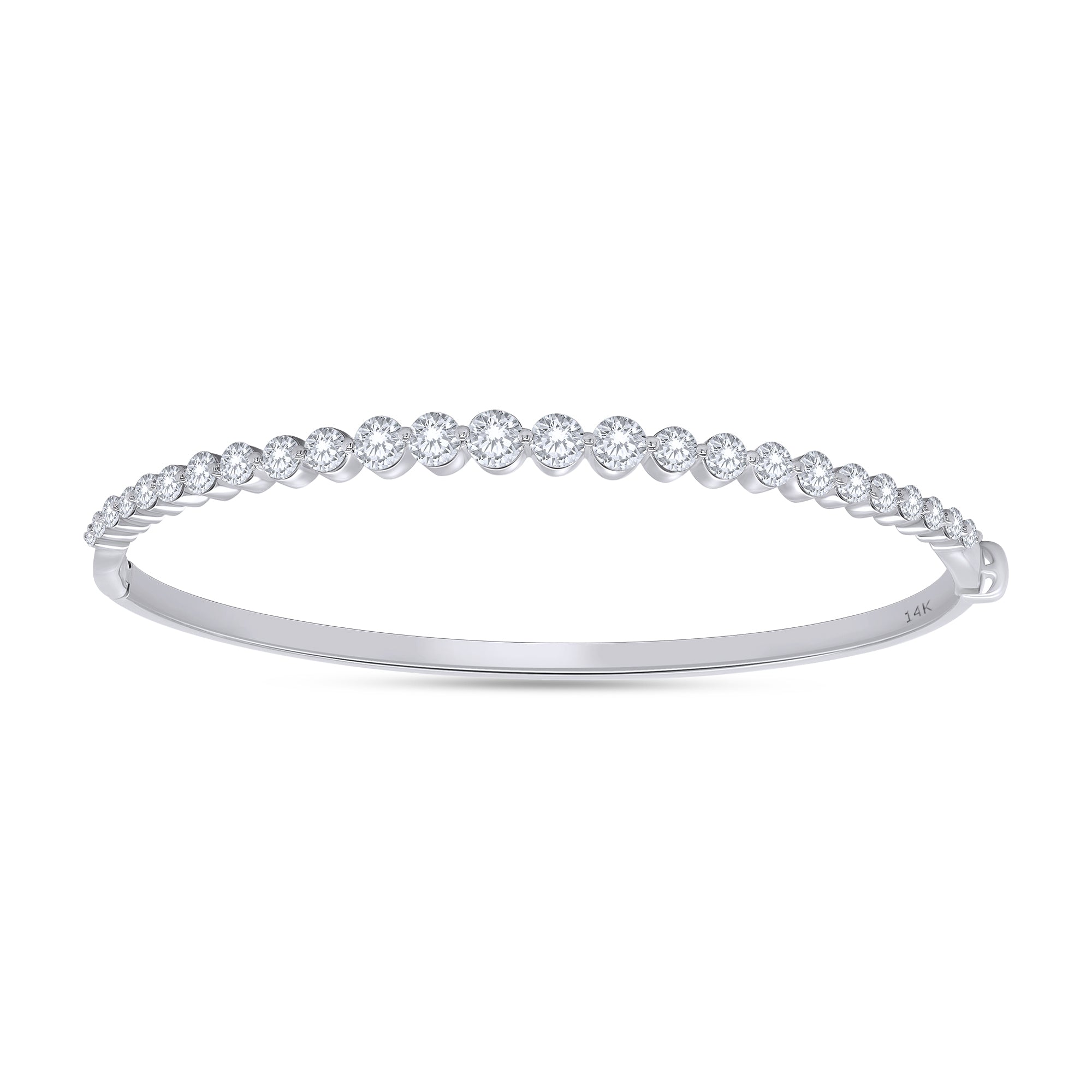 The Avery Bangle Bracelet - 14K Gold Vermeil or Premium Sterling Silver with Lab-Grown Diamond Bracelet