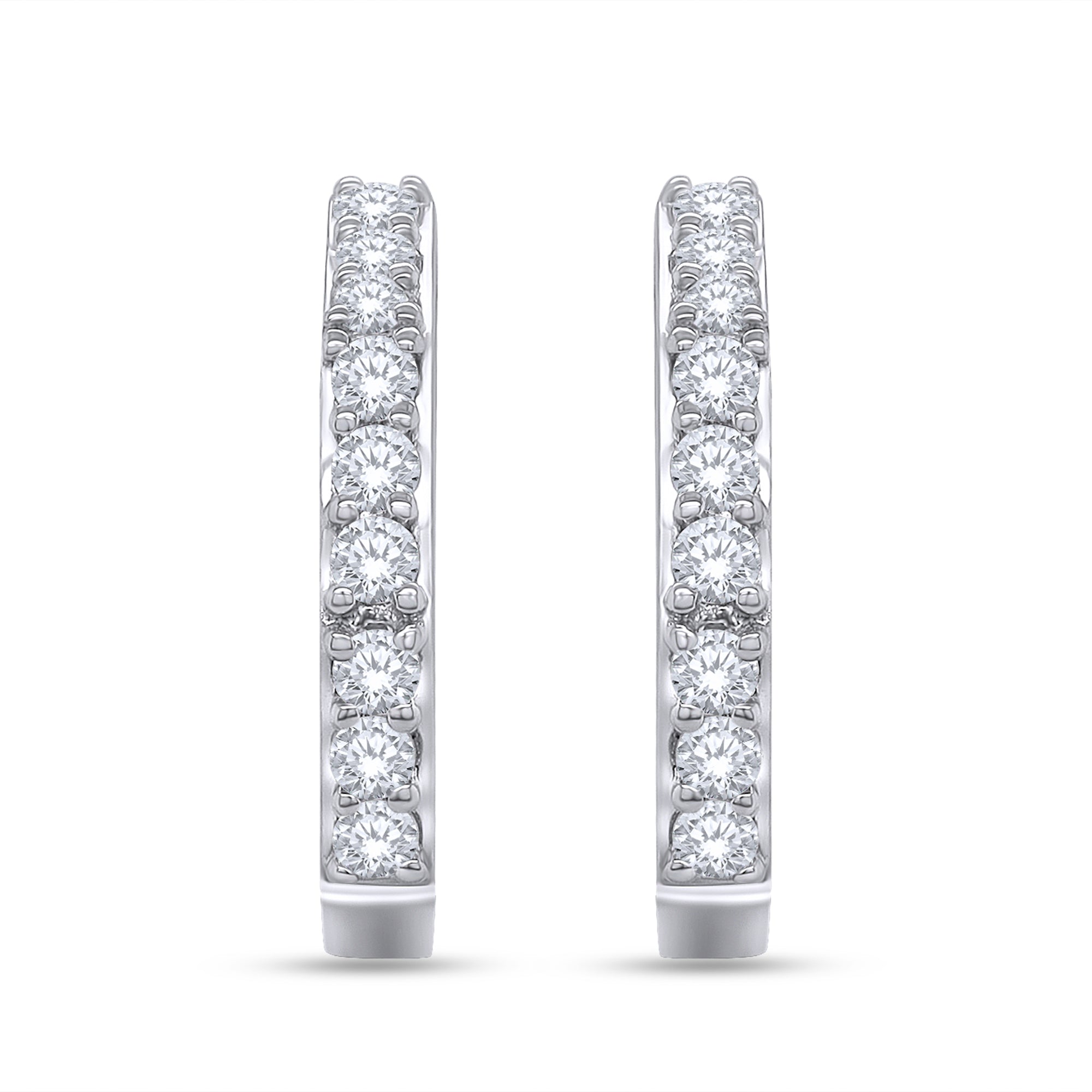 The Jude Hoop Earrings - 14K Gold Vermeil or Premium Sterling Silver with Lab-Grown Diamond Hoop Earrings