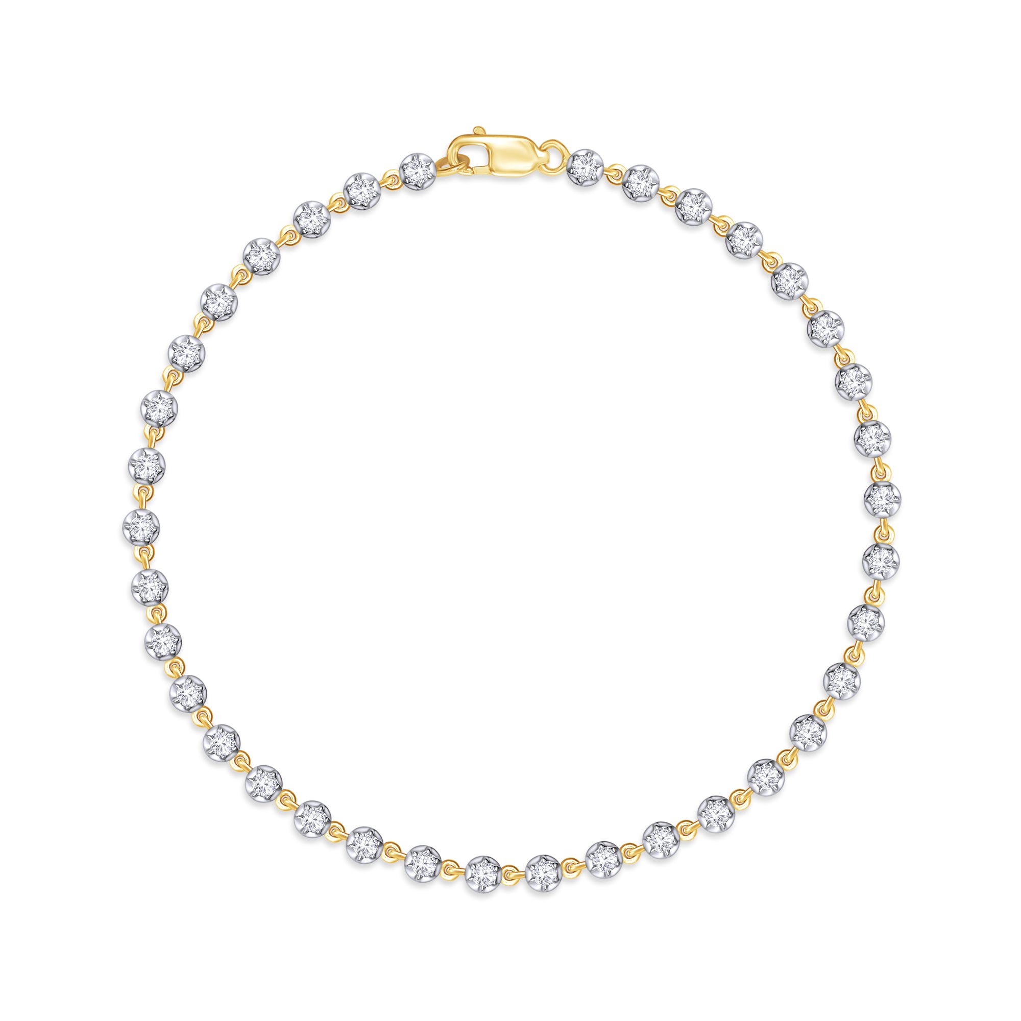 The Penny Bracelet - 14K Gold Vermeil or Sterling Silver with Lab-Grown Diamond Bracelet
