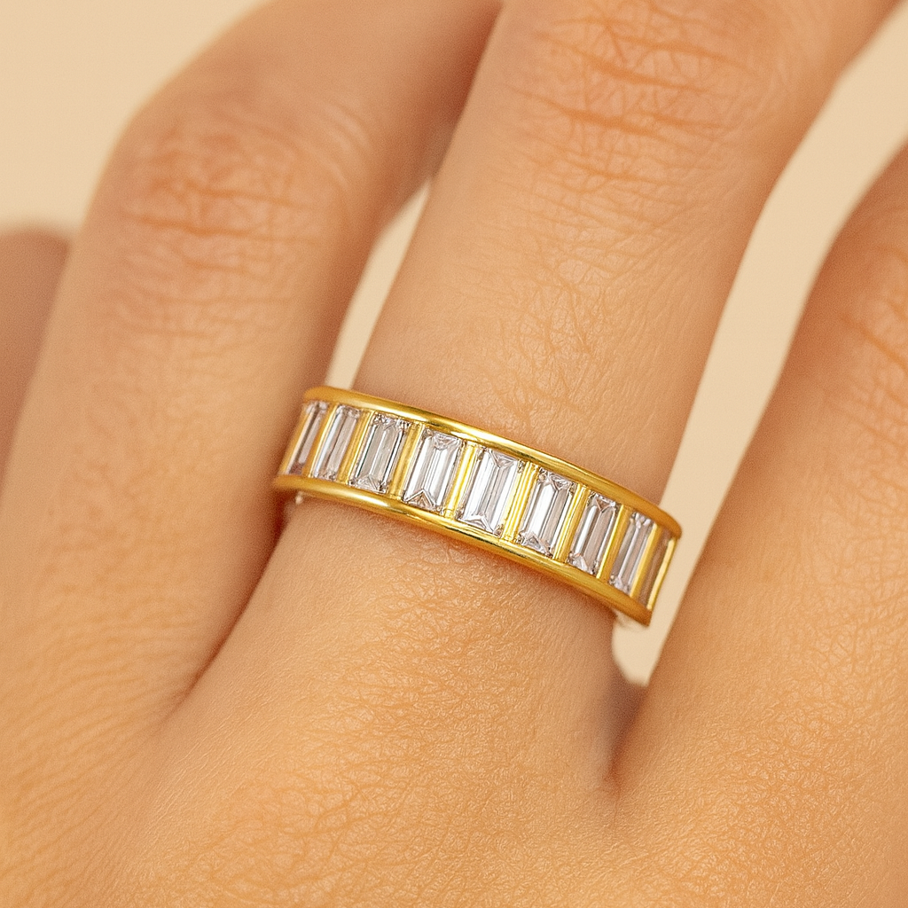 The Sonia Band Ring - 14K Solid with Lab-Grown Diamond