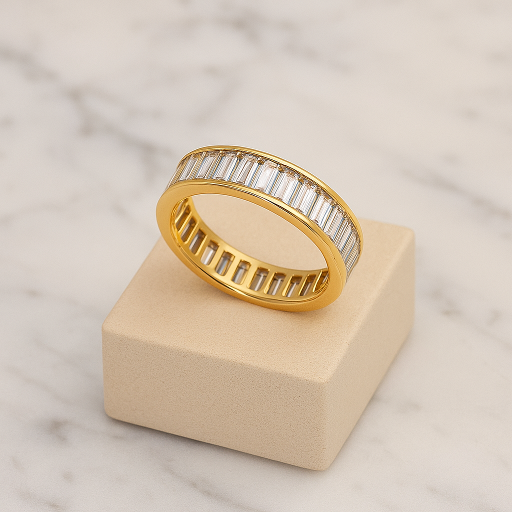 The Sonia Band Ring - 14K Solid with Lab-Grown Diamond