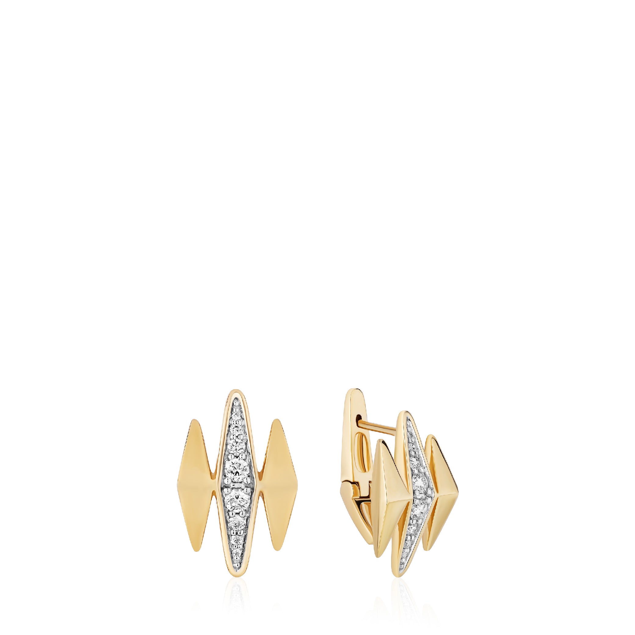 The Finley 14K Solid Gold Diamond Earrings