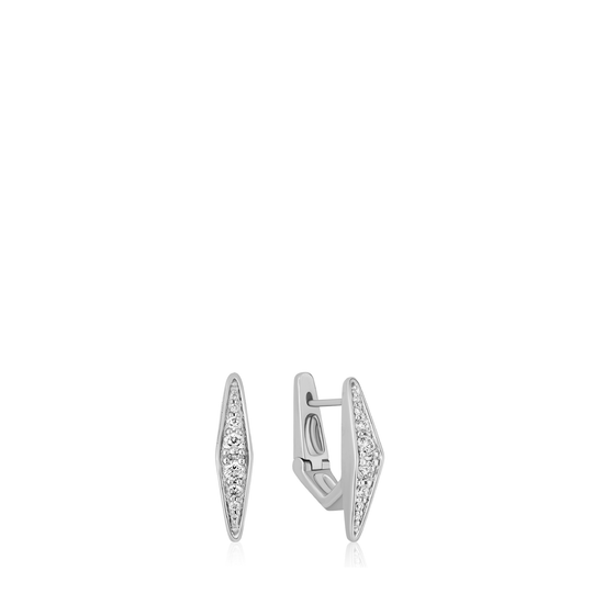 The Lane Earrings - Sterling Silver White Sapphire Earrings