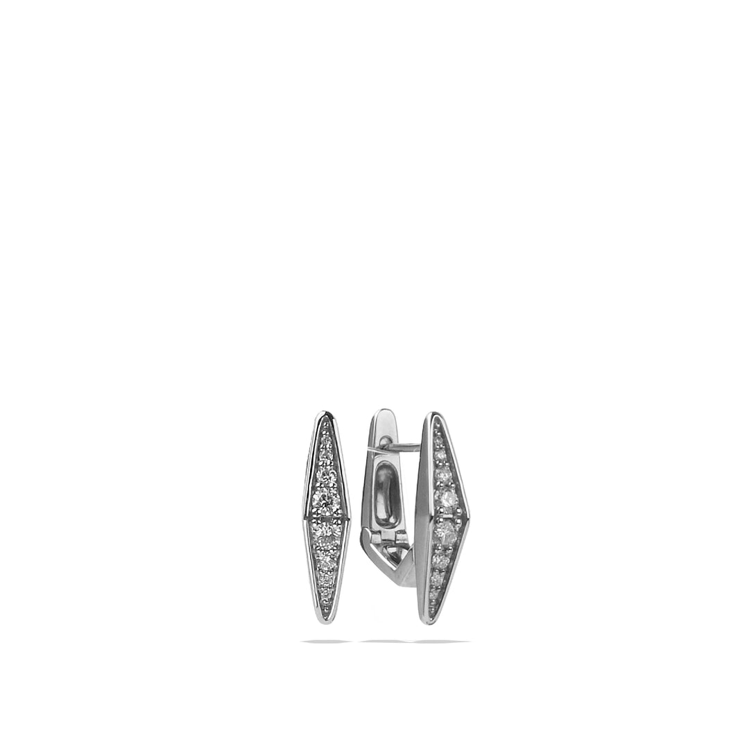 The Lane Earrings - Sterling Silver White Sapphire Earrings