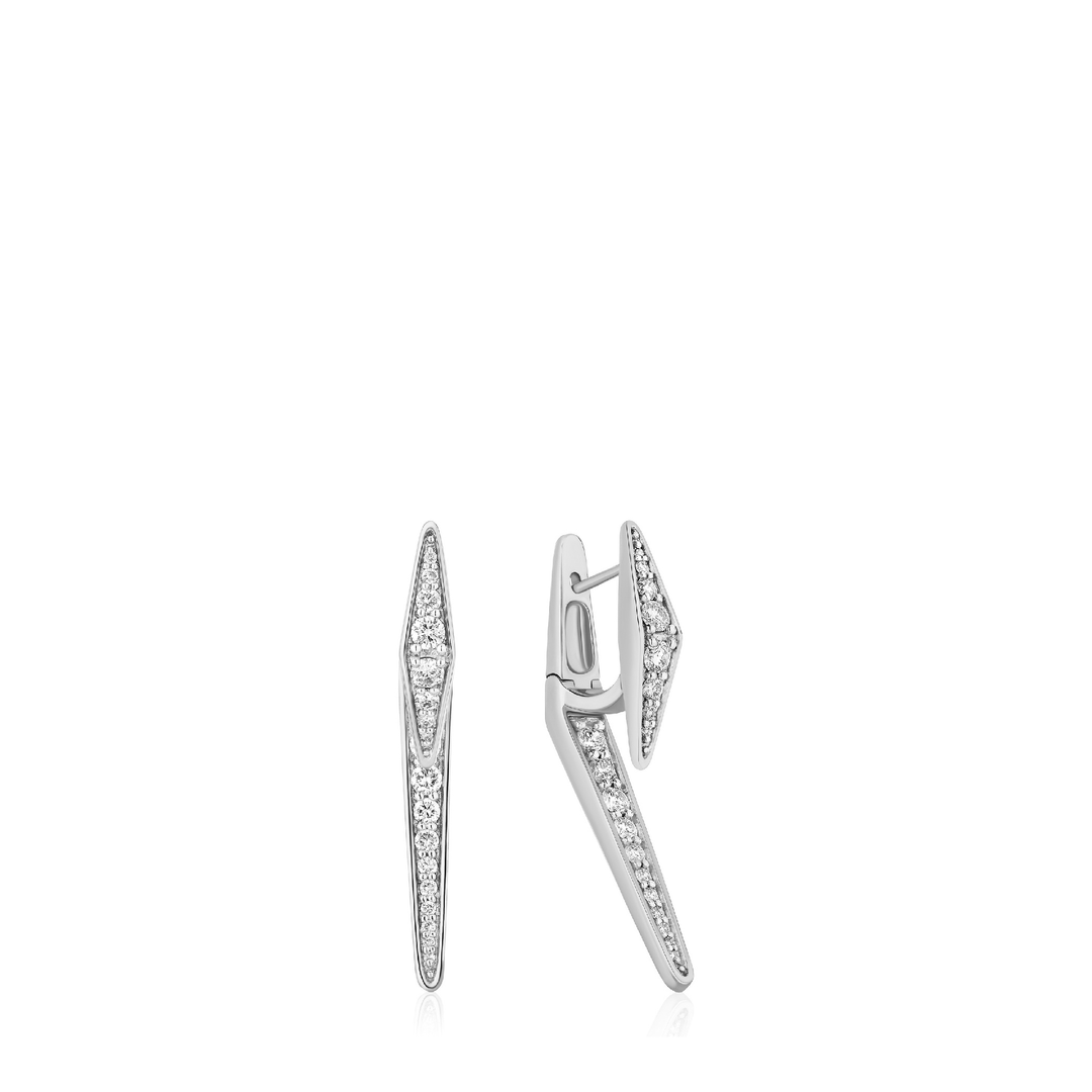 The Kai Earrings - Sterling Silver White Sapphire Earrings