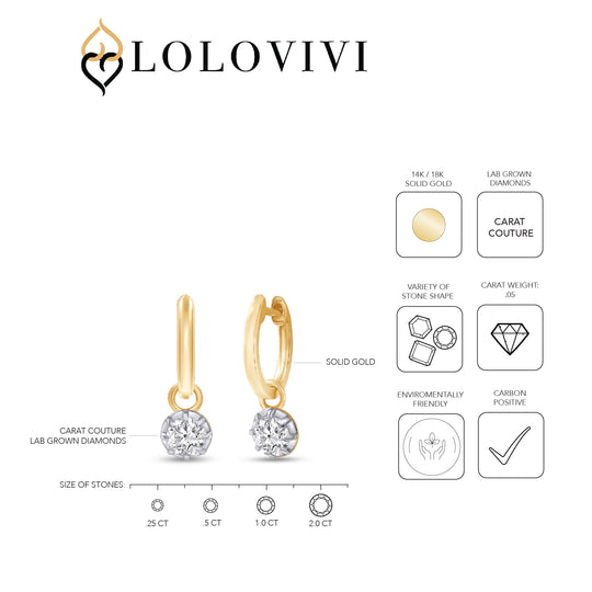 Carat Couture Diamond Carbon Neutral Solid Gold Earrings