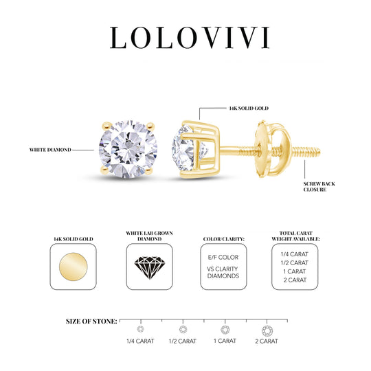 The Evie Solid Gold Diamond Earrings