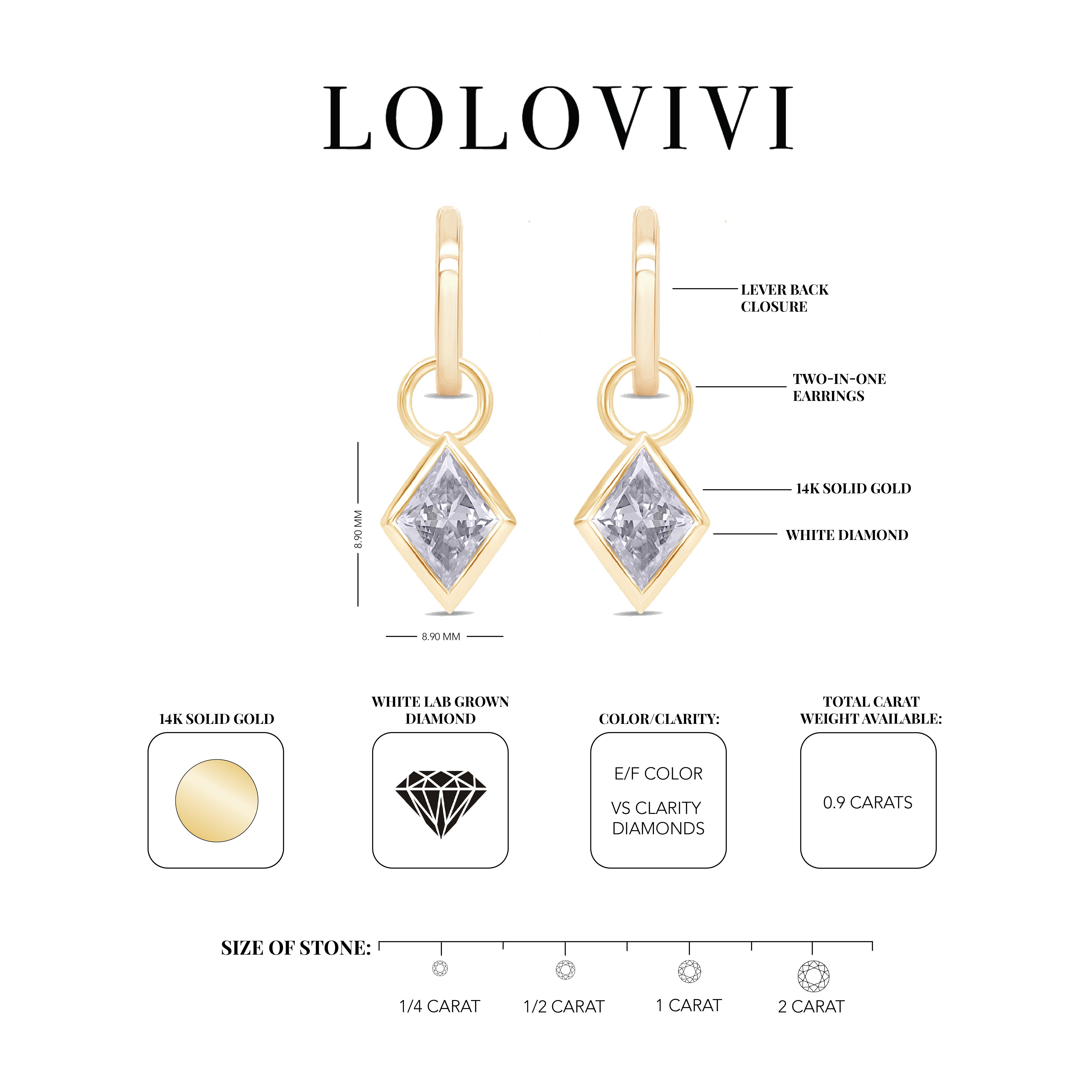 The Taran 14K Solid Gold Diamond Earrings