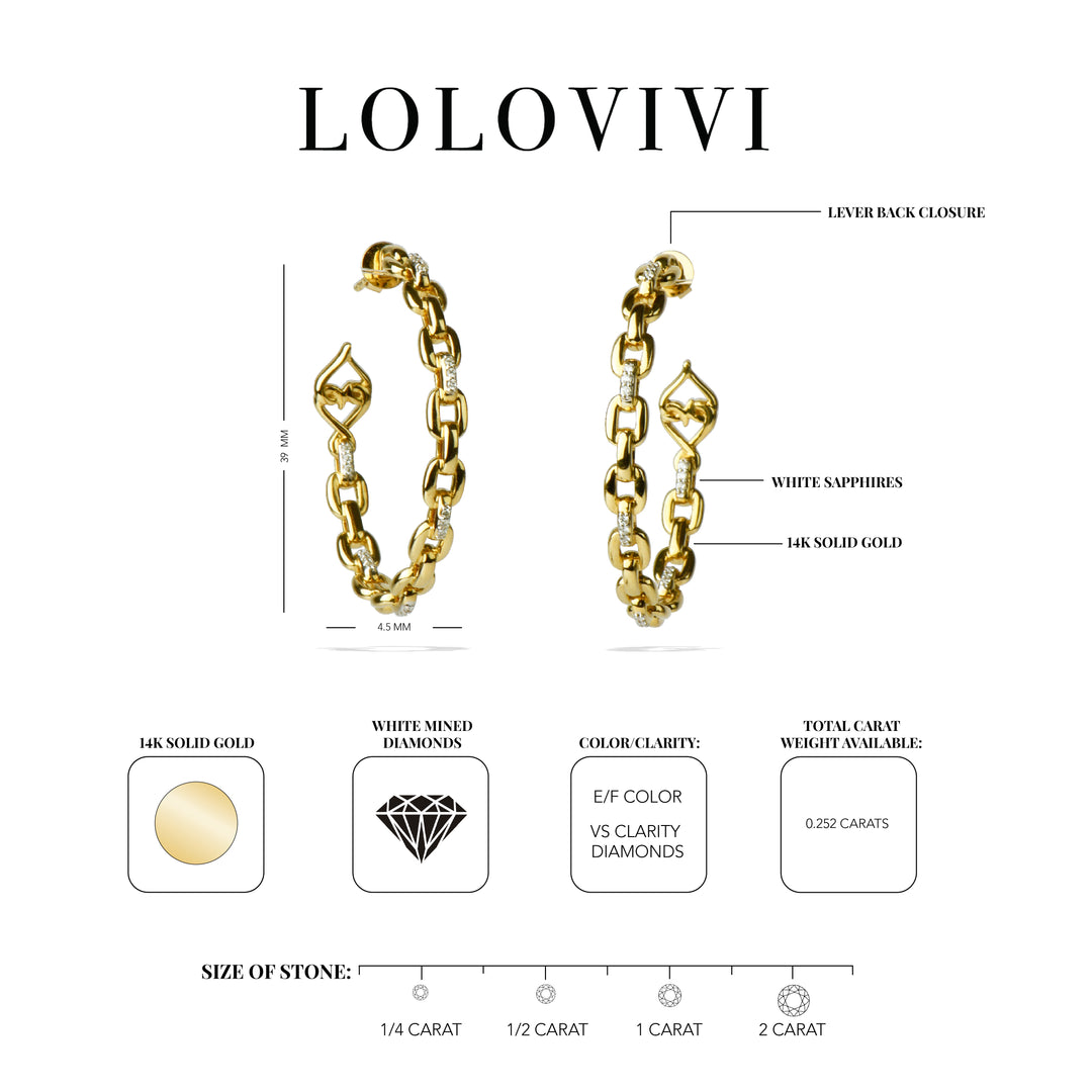 The Elodia 14K Solid Gold Diamond Earrings