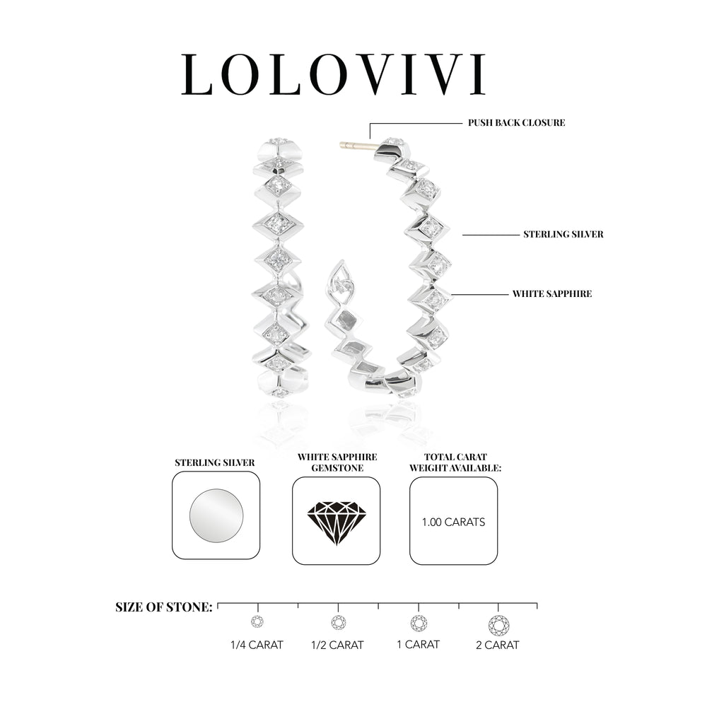 The Nova Sterling Silver Gemstone Earrings