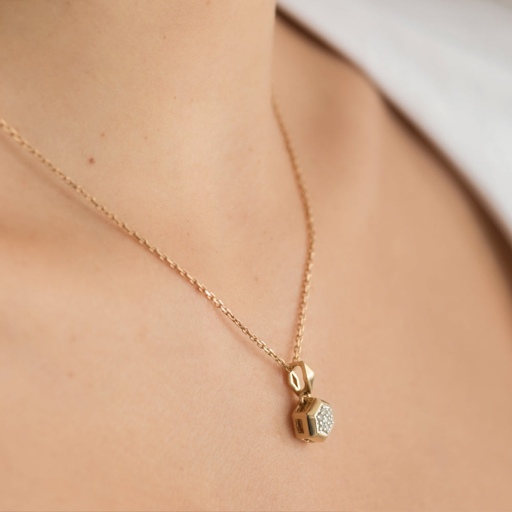 The Lennon Lab Grown Diamond 14K Gold Necklace with Pendant