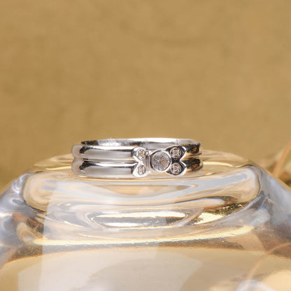 White Gold Diamond Ring | Five Stone Natural White Diamond White Gold Band
