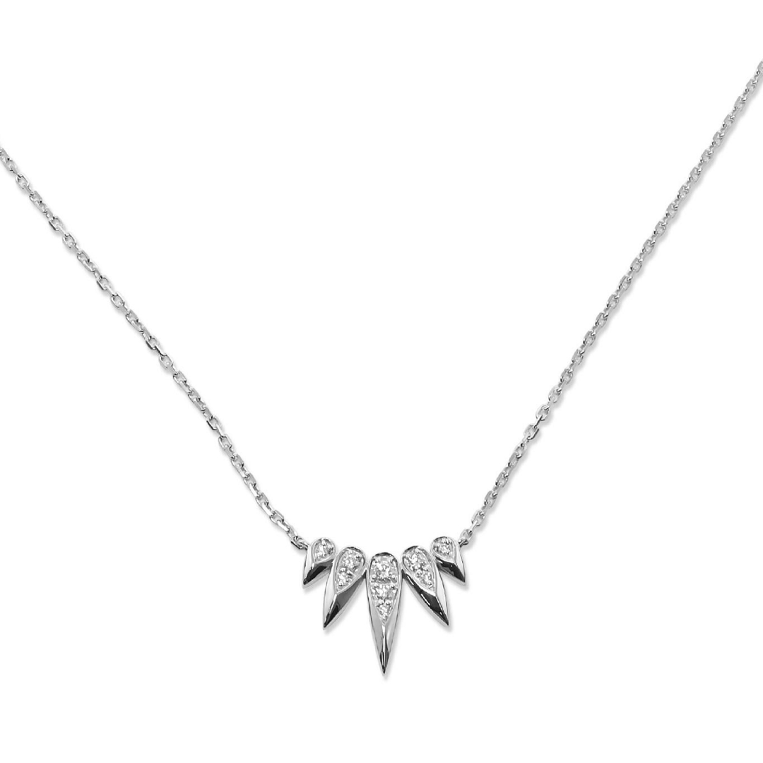 The Marlowe 14K Solid Gold Diamond Necklace