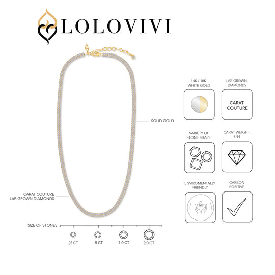 The Halo Necklace - Carat Couture Diamond Carbon Neutral Solid Gold Necklace