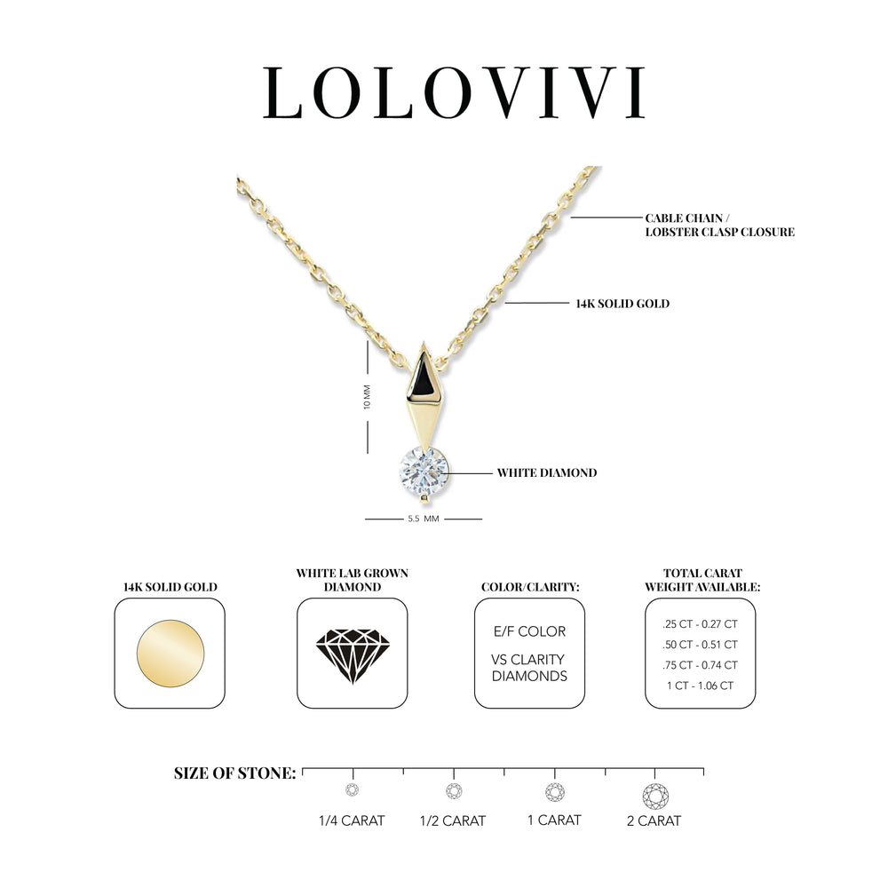 The Hunter Solid Gold Diamond Pendant Necklace