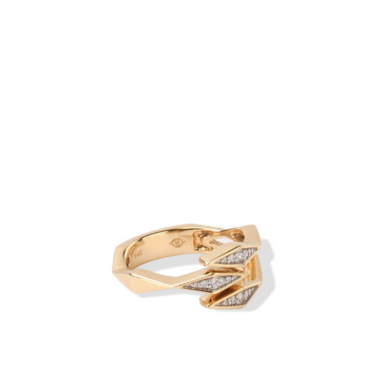 The Aspen Ring - Solid Gold Lab Grown Lab Grown Diamond Triple Bypass Ring