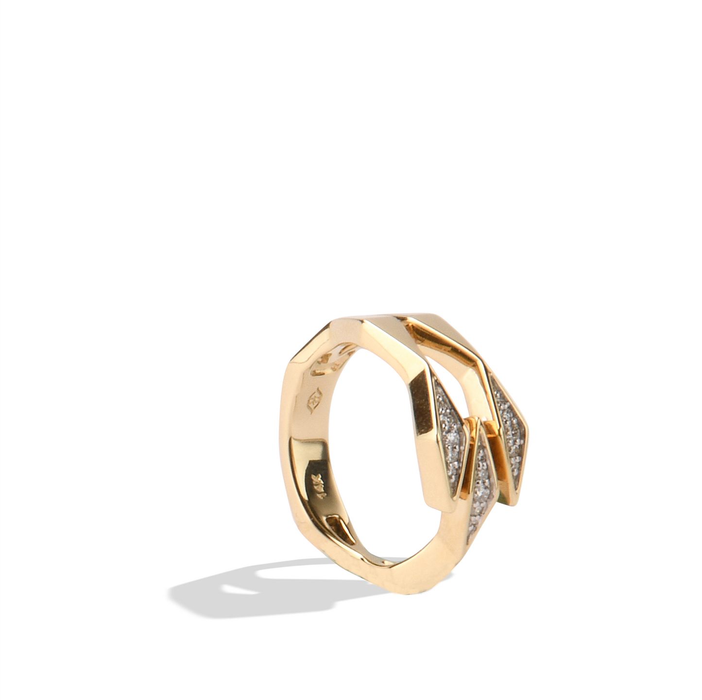 The Aspen Ring - Solid Gold Lab Grown Lab Grown Diamond Triple Bypass Ring