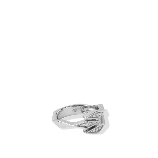 The Aspen Ring - Sterling Silver White Sapphire Triple Bypass Ring