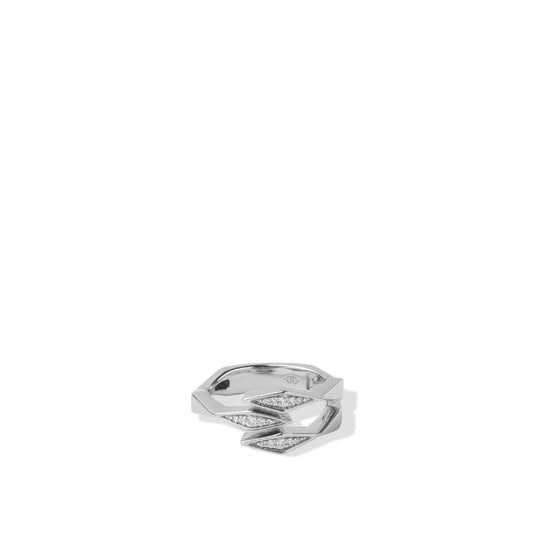 The Aspen Ring - Sterling Silver White Sapphire Triple Bypass Ring