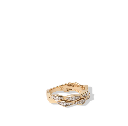 The Cedar Ring - Solid Gold Carat Couture Lab Grown Diamond Double Stack Ring