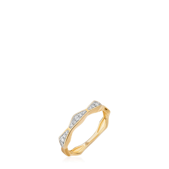 The Oakley Ring - Solid Gold Lab Grown White Diamond Single Stack Ring