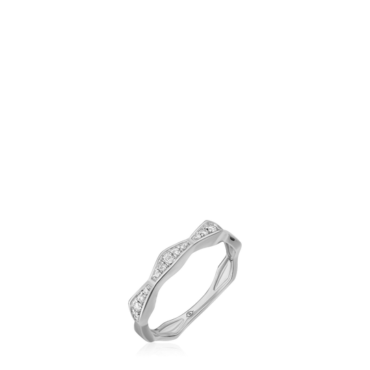 The Oakley Ring - Sterling Silver White Sapphire Single Stack Ring