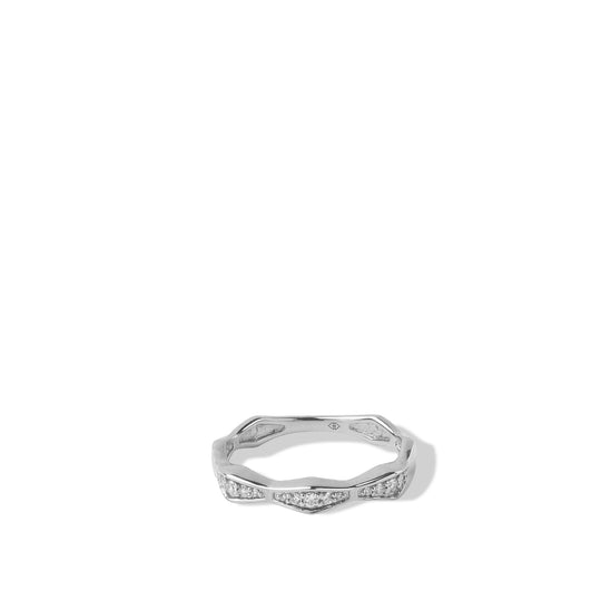 The Oakley Ring - Sterling Silver White Sapphire Single Stack Ring