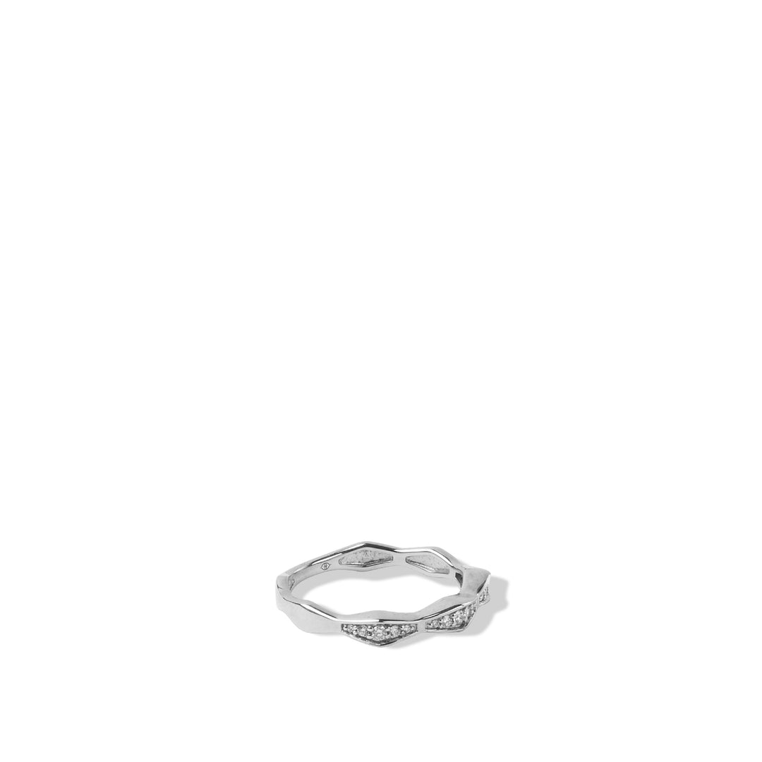 The Oakley Ring - Sterling Silver White Sapphire Single Stack Ring