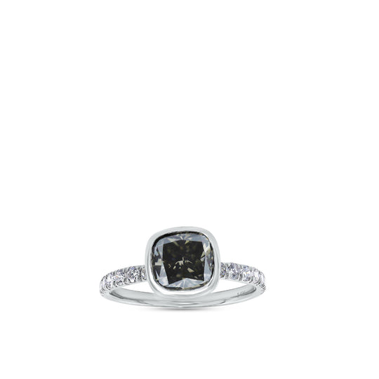 The Collins Ring - White Gold Carat Couture Lab Grown Diamond Smokey Ring