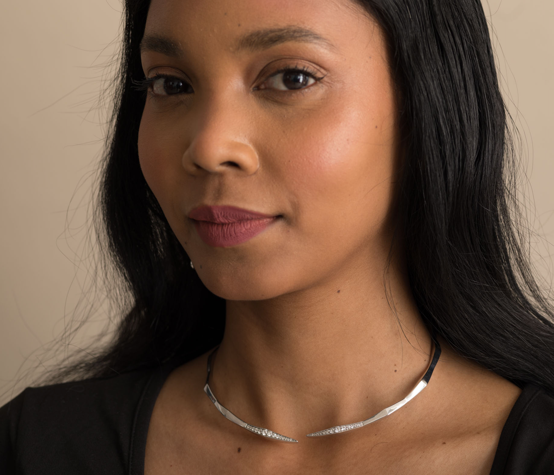 The Dixie Sterling Silver Gemstone Collar Necklace