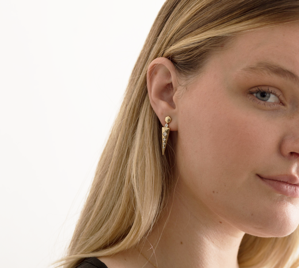 The Emerson Earrings - Carat Couture Carbon Neutral Diamond Solid Yellow Gold Earrings