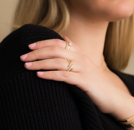 The Remy Ring - Carat Couture Swirl Carbon Neutral Diamond Linea Ring