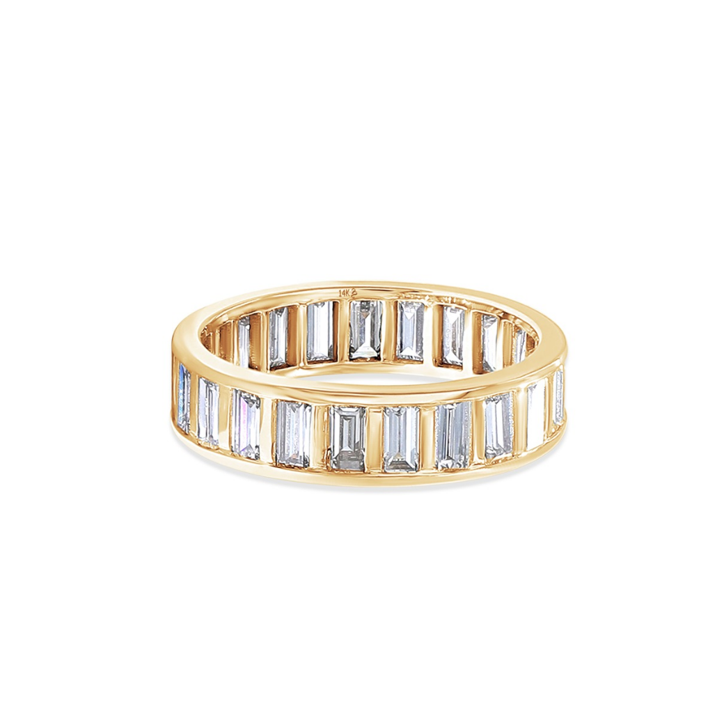 The Sonia Band Ring - 14K Solid with Lab-Grown Diamond