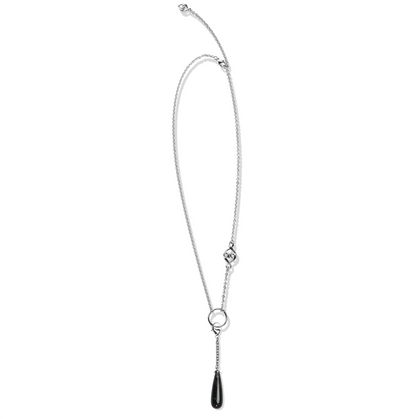 Black Quartz Pendant Necklace | Black Rutilated Quartz Pendant with Sterling Silver