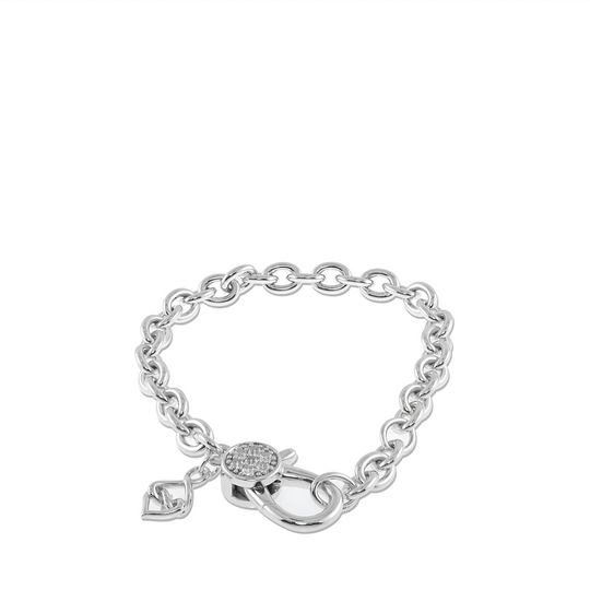 The Neta Bracelet - Sterling Silver Black and White Sapphire Reversible Bracelet