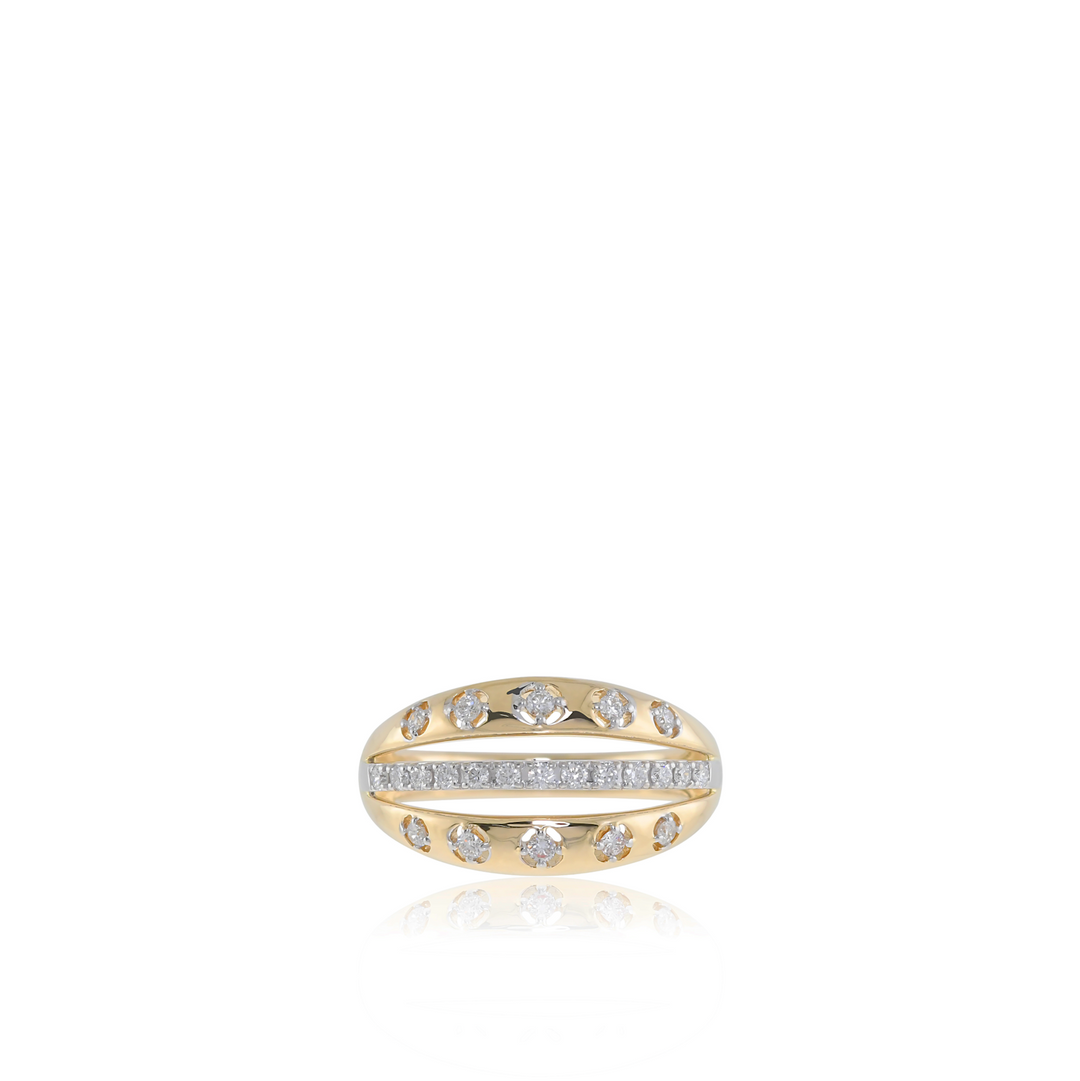 The Sydney Ring - Carat Couture Carbon Neutral Diamond Gold Sphere Ring