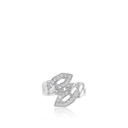 Sterling Silver White Sapphire Snake Ring