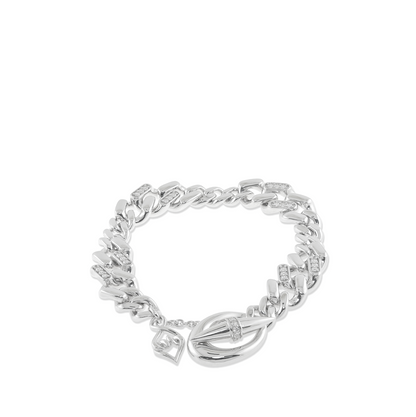 The Toro Sterling Silver Multi Link Wide Sapphire Toggle Bracelet