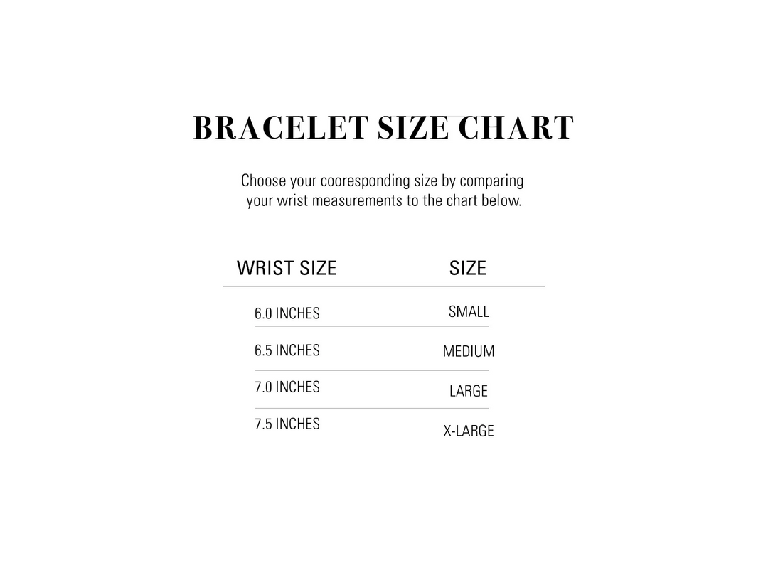 Bracelet Size Chart