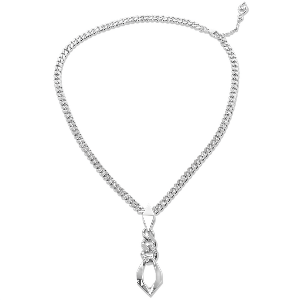 The Avery Pendant -  Sterling Silver White Sapphire Short Necklace