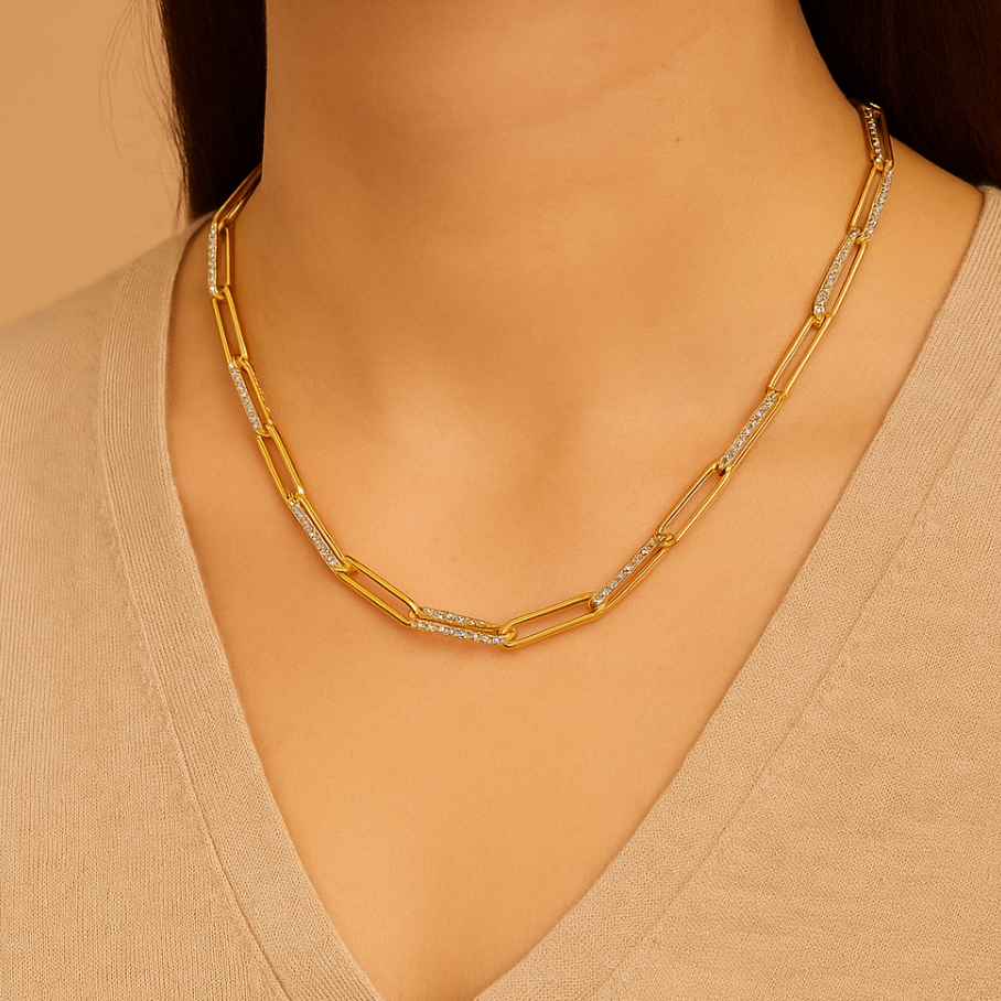 The Nissa Necklace - 14K Solid Gold with Lab Grown Diamonds