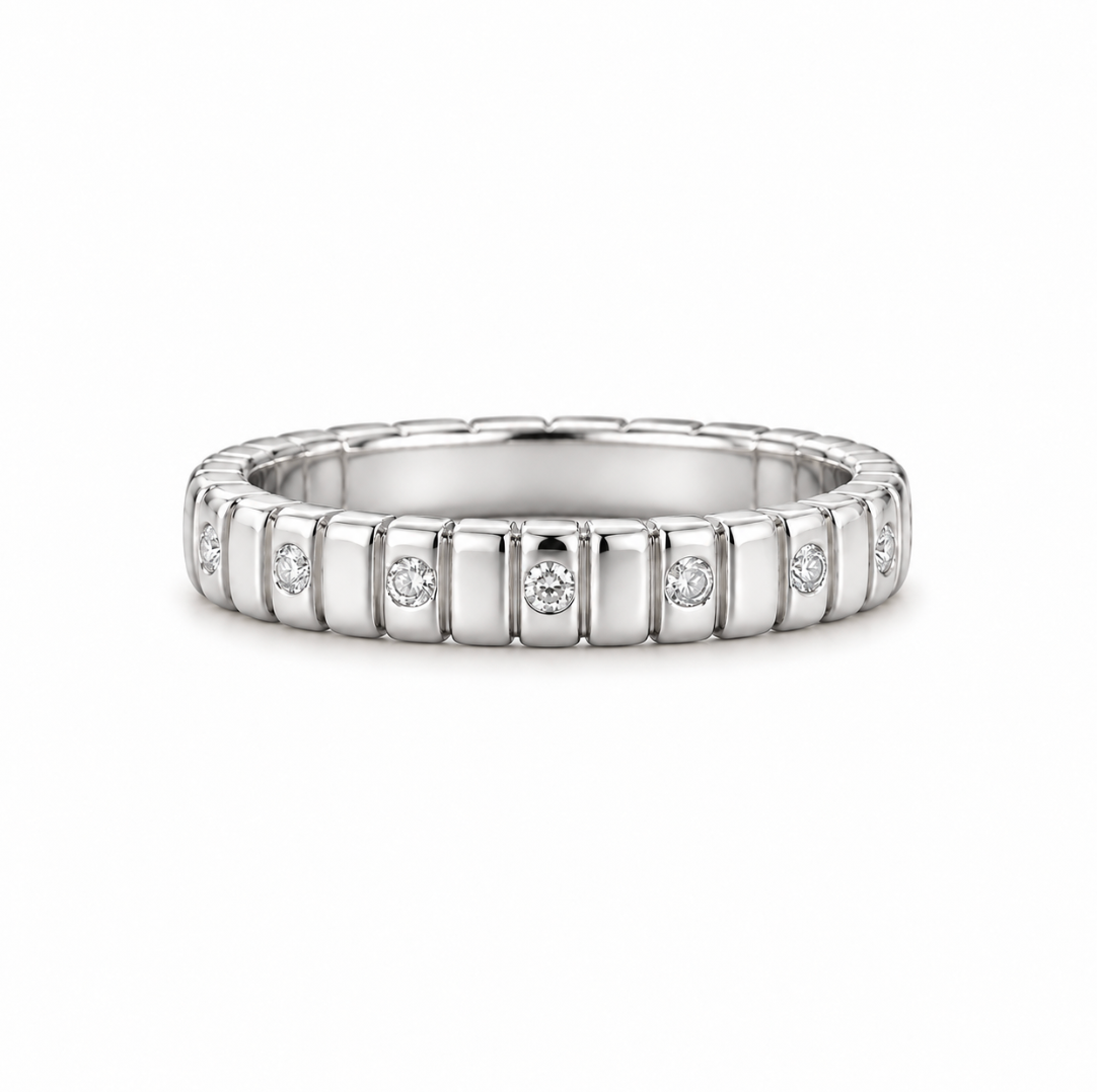 The Lila Diamond Ring - 14K Gold Vermeil or Sterling Silver with Lab-Grown Diamond Ring