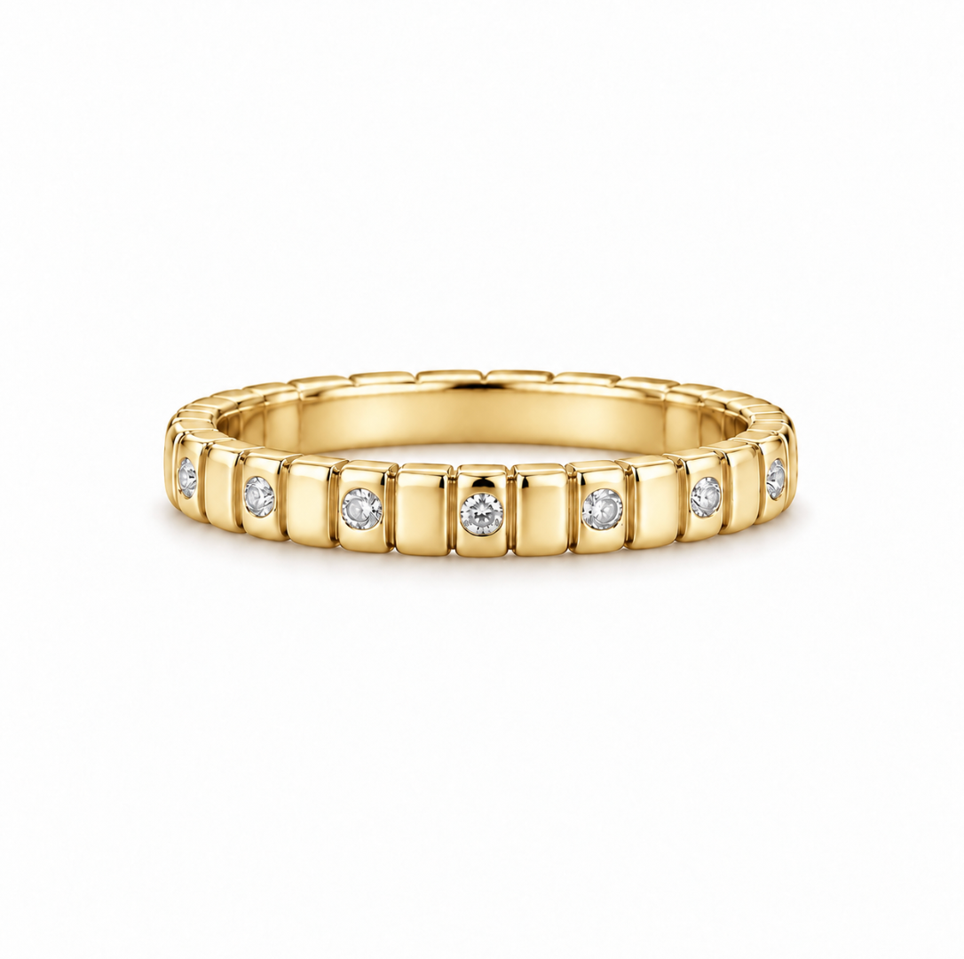 The Lila Diamond Ring - 14K Gold Vermeil or Sterling Silver with Lab-Grown Diamond Ring