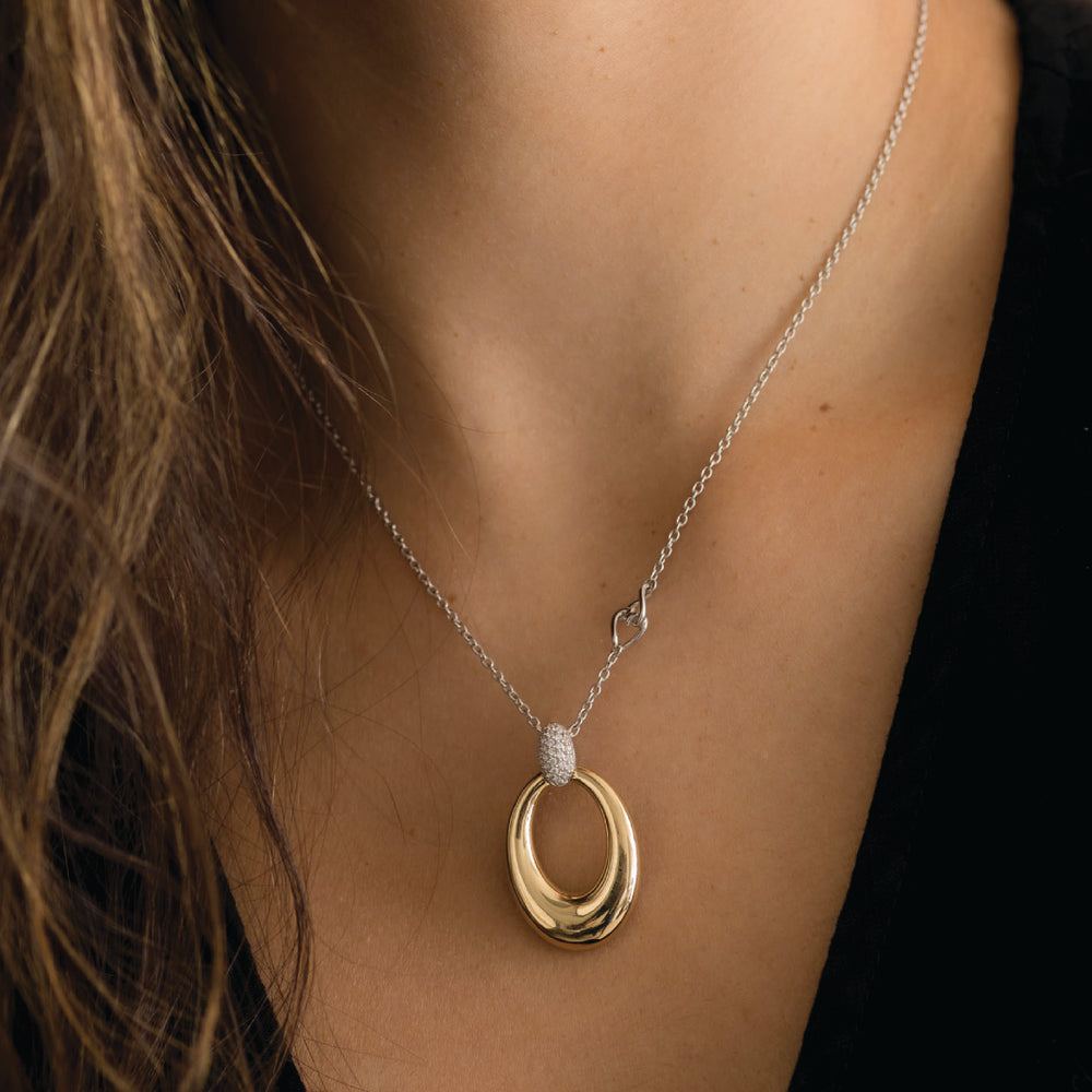 14K Gold Sterling Silver Knocker Necklace