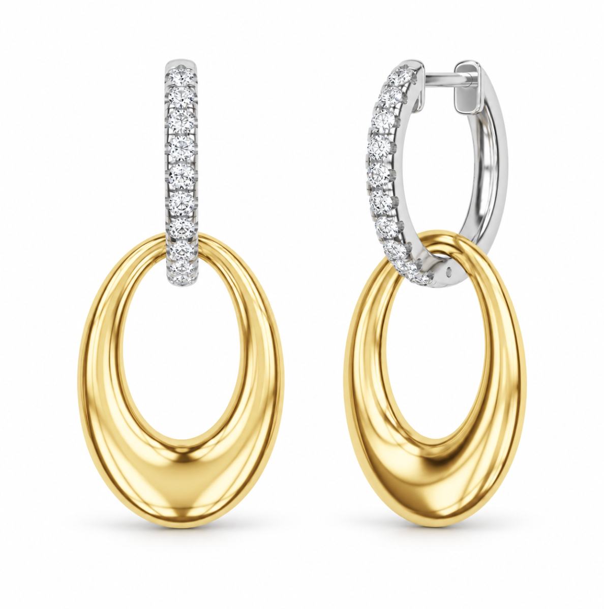 THE TOVA EARRINGS IN GOLD VERMEIL AND SILVER
