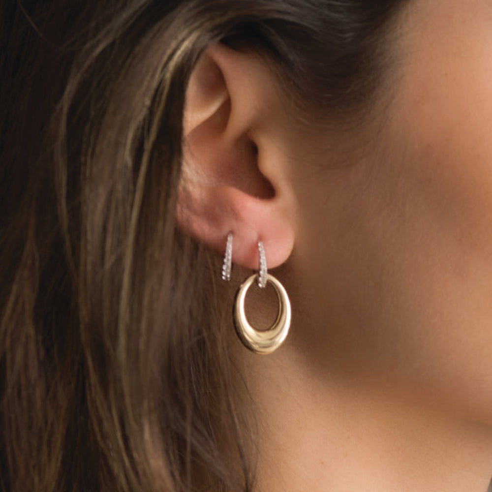 The Tova Sterling Silver 14K Solid Gold Earrings